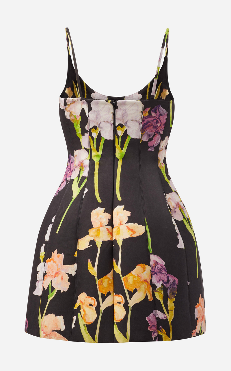 Silk Iris Bustier Mini Dress – BRANDON ...